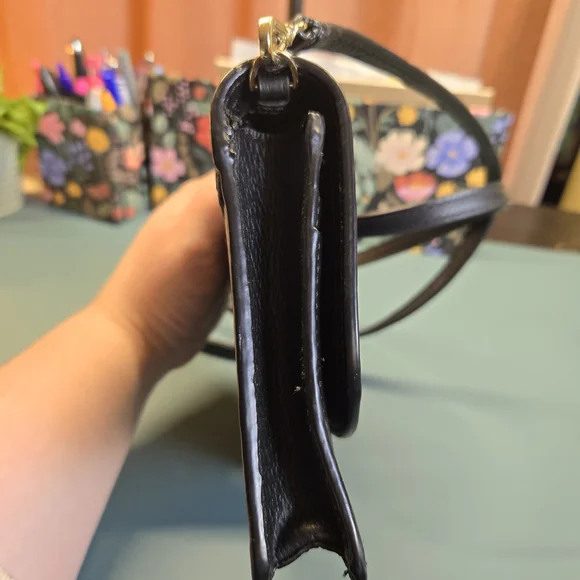 KATE SPADE Convertible Black Grain Leather Mikka Grove Street Crossbody Bag - Picture 5 of 9